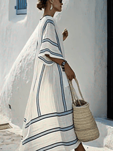 Load image into Gallery viewer, Ladies Loose Striped Dress