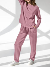 Load image into Gallery viewer, Women&#39;s 2 piece Knit loungewear set with joggers pants