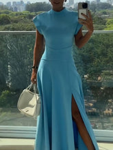 Load image into Gallery viewer, Chic slim fit dress with flying sleeves