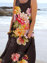Load image into Gallery viewer, Women's Floral Resort Tank Top with Pockets