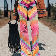 Load image into Gallery viewer, Women's Colorful Heart Print Casual Wide Leg Pants 371b