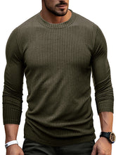 Load image into Gallery viewer, Men's Striped Round Neck Simple T-shirt