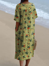 Load image into Gallery viewer, Women's Vintage Lovely Floral Art Print Casual Flowy Dress