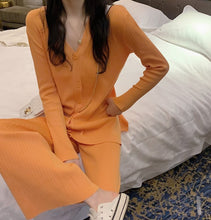 Load image into Gallery viewer, Two-Piece Fashion Casual V-Neck Cardigan Temperament