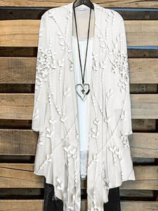 Classy Floral Lace Embroidered Flowy Cardigan