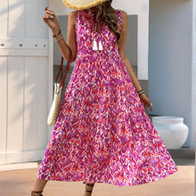 Load image into Gallery viewer, Tummy Flattering Floral Sleeveless Dress