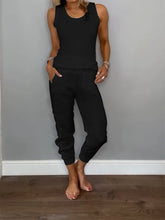 Load image into Gallery viewer, Women's Cotton and Linen Casual Two-piece Set