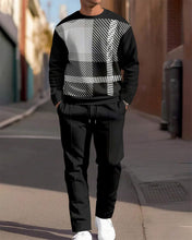 Load image into Gallery viewer, Men's Simple Colorblock Round Neck Casual Sports Set 0189