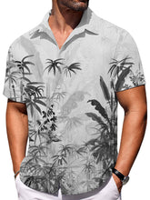 Load image into Gallery viewer, Men's Bamboo Floral Ombre Print Waffle Fabric Short Sleeve Shirt