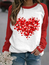 Load image into Gallery viewer, Women's Love Heart Print Casual Crewneck Sweatshirt