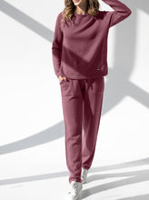 Load image into Gallery viewer, Women&#39;s 2 piece Knit loungewear set with joggers pants