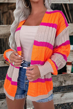 Load image into Gallery viewer, Beautiful Striped Colorblock Cardigan