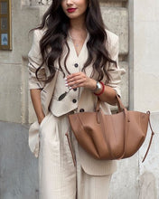 Load image into Gallery viewer, Casual Stripe Vest And Blazer Three-Piece Set