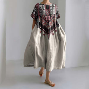 Be Freedom And Hope Peace Forever  Linen Blend Maxi Dress