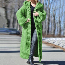 Load image into Gallery viewer, Wearshes Chunky Knit Long Hooded Cardigan