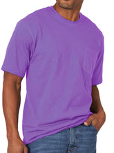 Load image into Gallery viewer, Fashionable And Simple Round Neck Pocket Short-Sleeved Bottoming T-shirt
