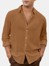 Load image into Gallery viewer, Men's Daily Simple Solid Color Comfortable Long Sleeve Shirt