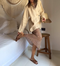 Load image into Gallery viewer, Chill Linen Kimono Two Pieces Set