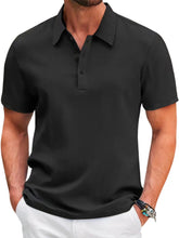 Load image into Gallery viewer, Men's Summer Mesh Ice Silk Solid Color Short Sleeve Polo Shirt