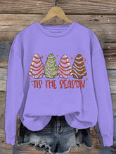 Load image into Gallery viewer, Women&#39;s Christmas Tree Printed Crew Neck Sweatshirt