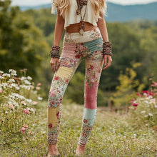 Load image into Gallery viewer, Vintage Patchwork Floral Print Casual Leggings