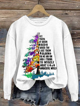 Load image into Gallery viewer, Retro Hippie Christmas I See Trees Of Green, Red Roses Too I See Them Bloom For Me And You And I Think To Myself What A Wonderful World Print Sweatshirt