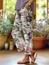 Load image into Gallery viewer, Women&#39;s Art Floral Loose Casual Pants (With Pockets)