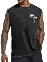 Load image into Gallery viewer, Men's Hawaiian Beach Coconut Print Washed Tank Top