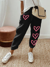 Load image into Gallery viewer, Women's Valentine's Day Heart Print Wide Leg Pants