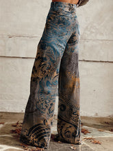 Load image into Gallery viewer, Women's Vintage Print Casual Wide Leg Pants