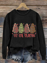 Load image into Gallery viewer, Women&#39;s Christmas Tree Printed Crew Neck Sweatshirt