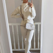 Load image into Gallery viewer, Fashion high-neck exposed navel sports casual simple suit