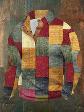 Load image into Gallery viewer, Wearshes Men&#39;s Colorblock Print Button-Down Pullover