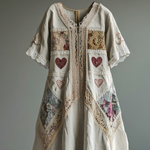 Load image into Gallery viewer, Embroidered Vintage Casual Dress cb67