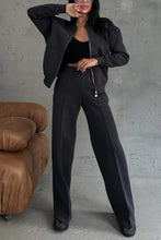 Load image into Gallery viewer, Women's Zipper Jacket &amp; Pants Two-piece Set