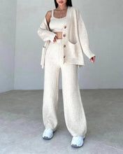 Load image into Gallery viewer, Long Knitted Three-Piece Set