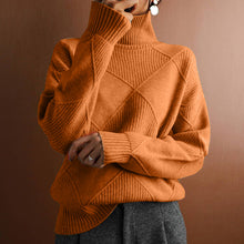 Load image into Gallery viewer, Loose Turtleneck Warm Sweater Solid Color Knitted Sweater