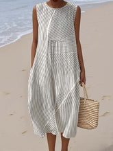 Load image into Gallery viewer, Women'S Casual Printed Round-Neck Sleeveless Dress