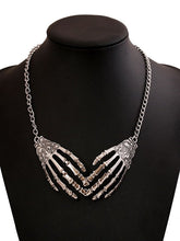 Load image into Gallery viewer, Punk Skull Claw Alloy Necklace