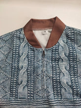 Load image into Gallery viewer, Men's Vintage Knit Print Zip-Up Sweatshirt