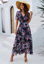 Load image into Gallery viewer, Floral Tummy-Covering Flattering Dress