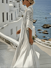 Load image into Gallery viewer, Women's Striped Cardigan Dress