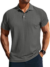Load image into Gallery viewer, Men's Knitted Pit Jacquard Basic Simple Short-sleeved Polo Shir