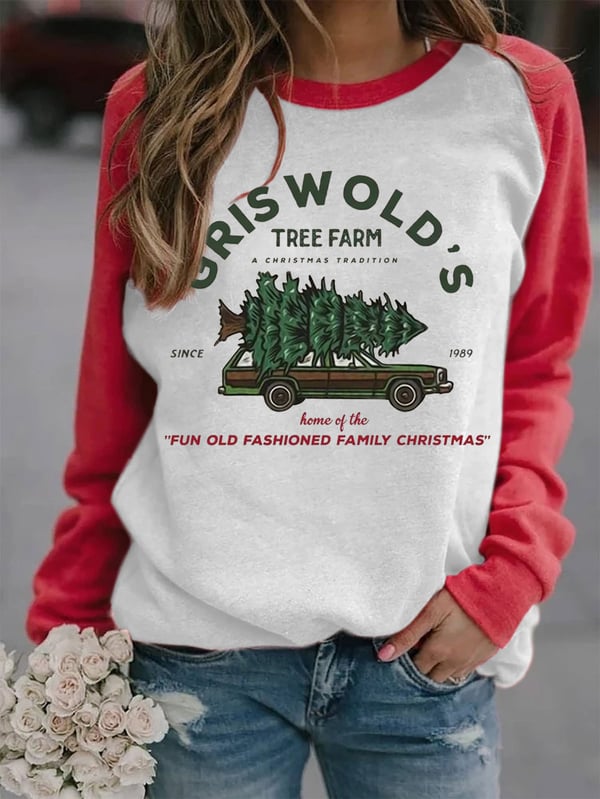 Women's Vintage Griswold Christmas Print Sweatshirt