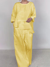 Load image into Gallery viewer, Women Plain Satin Three-pieces Set