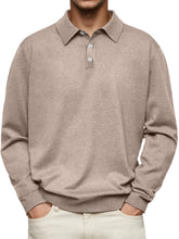 Load image into Gallery viewer, Men's Casual and Comfortable Solid Color Lapel Long Sleeve POLO Shirt