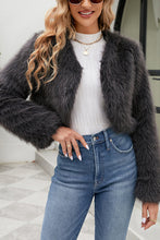 Load image into Gallery viewer, Stylish Long Sleeve Short Casual Faux Fur Jacket