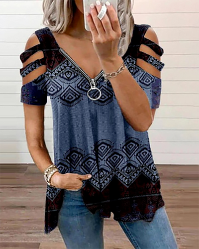 West Styles/Cows V Neck Loosen Long Sleeve Topss