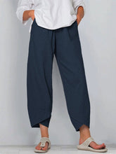 Load image into Gallery viewer, Women's Cotton Linen Simple Loose Casual Ninth Pants