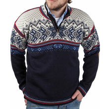 Load image into Gallery viewer, Vintage Warmth Trui Knit Jacquard Icelandic Half Zip Collar Sweater（Unisex ）
